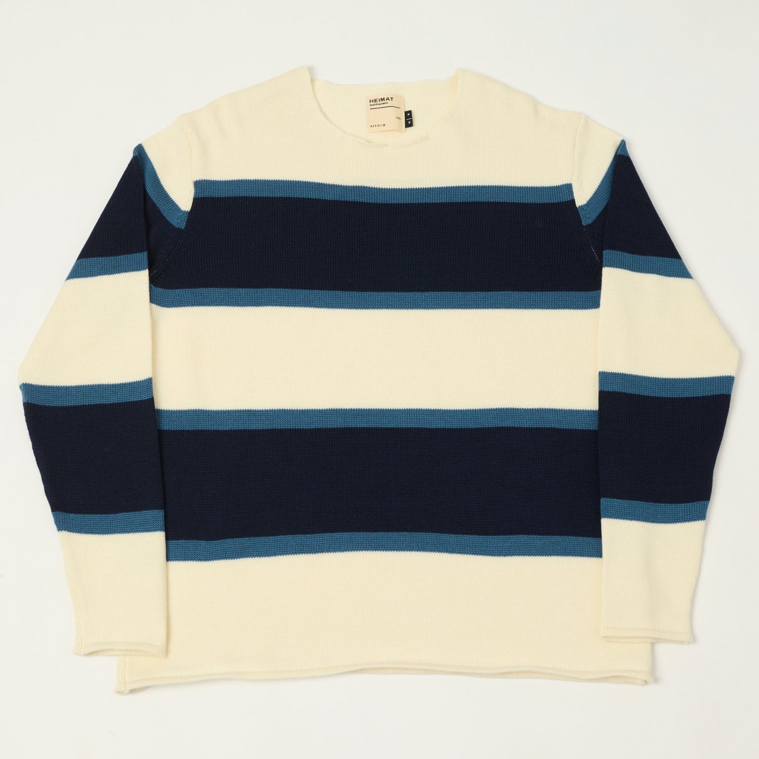 Heimat Rugby Harbour Lightweight Sweater - Trail Blue/Ink/Seashell