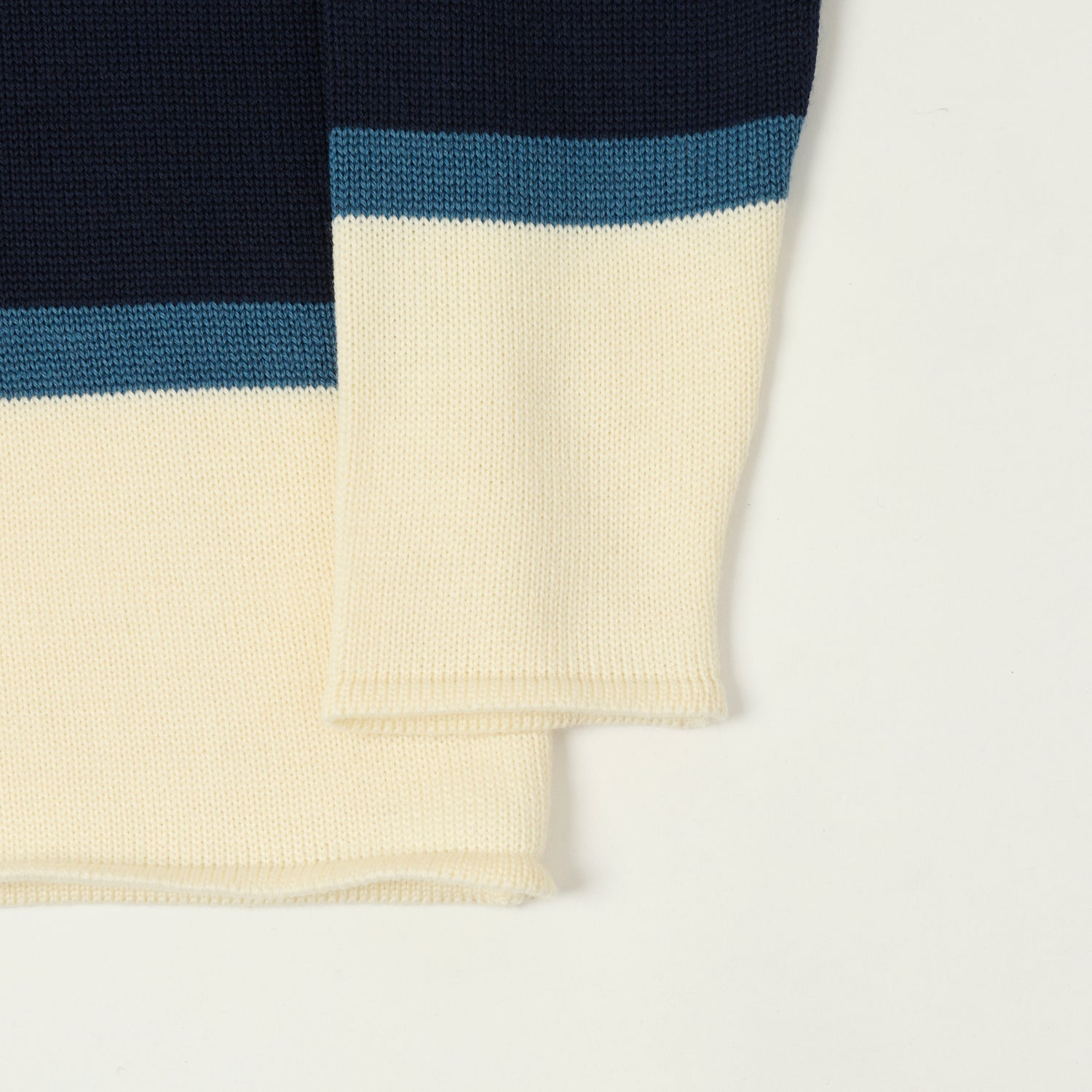 Heimat Rugby Harbour Lightweight Sweater - Trail Blue/Ink/Seashell