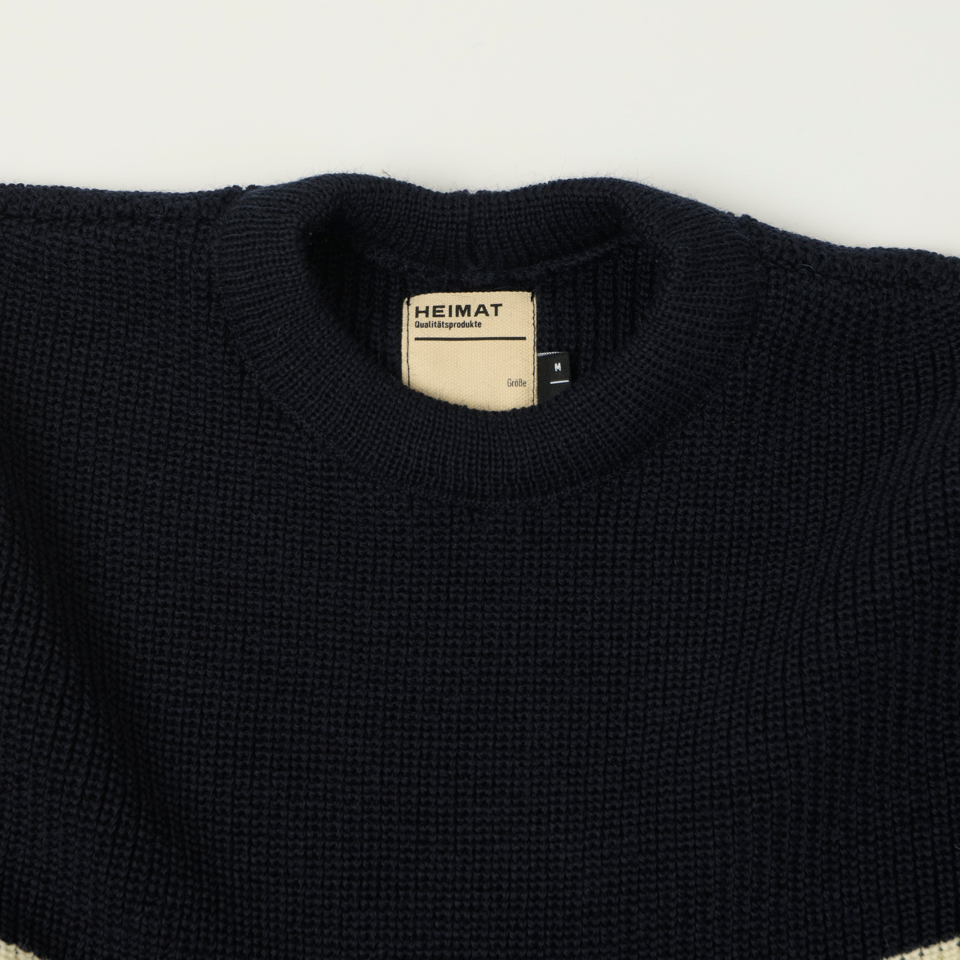 Heimat 'Mariner' Crew Neck Sweater - Ink/Seashell