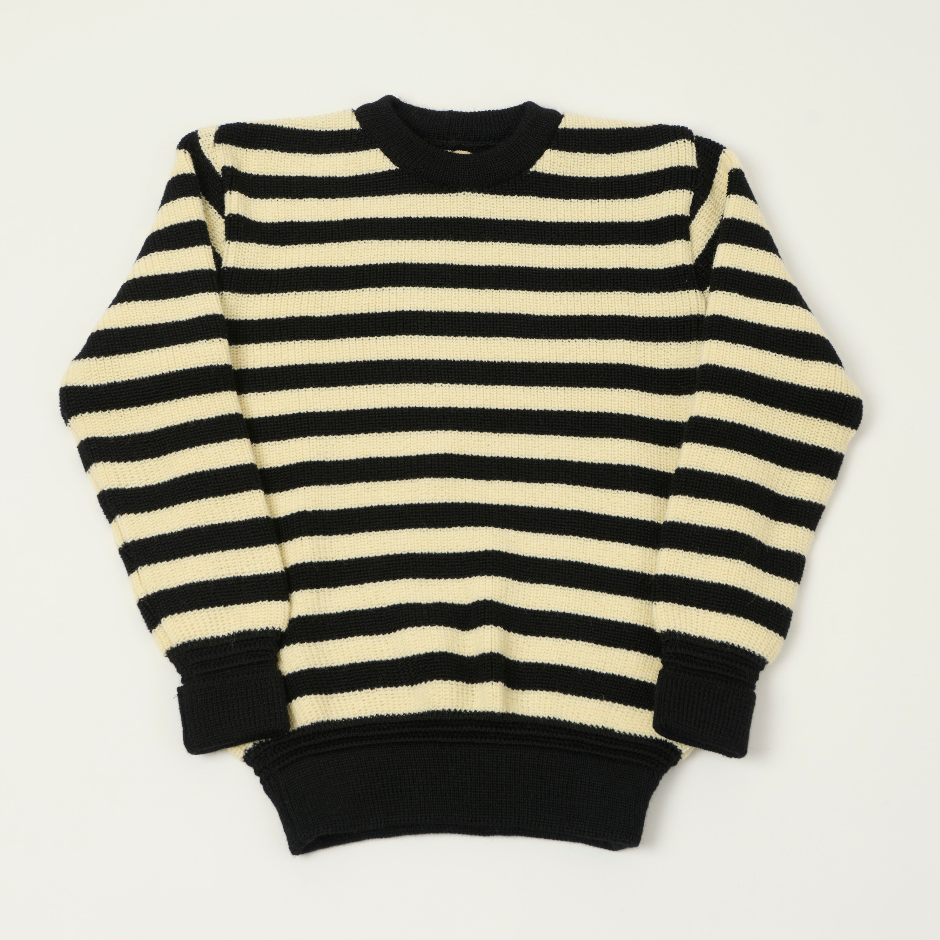 Heimat 'Rundhals' Crew Neck Jumper - Jail House Stripe