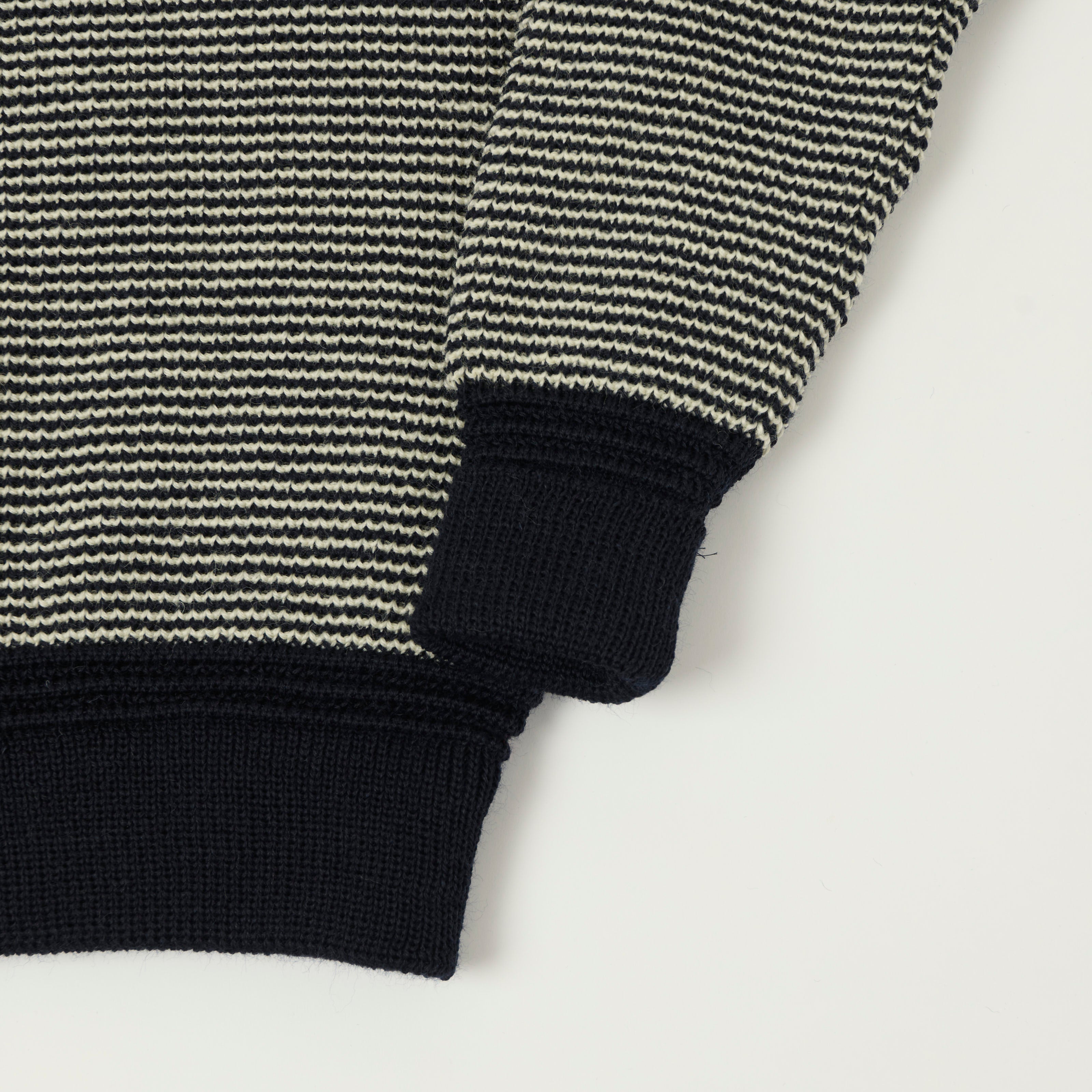 Heimat 'Rundhals' Crew Neck Jumper - Ink/Seashell