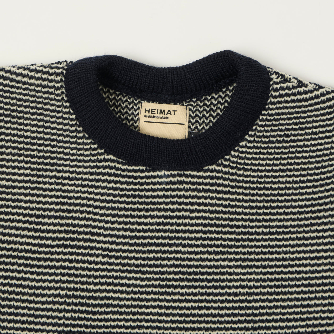 Heimat 'Rundhals' Crew Neck Jumper - Ink/Seashell