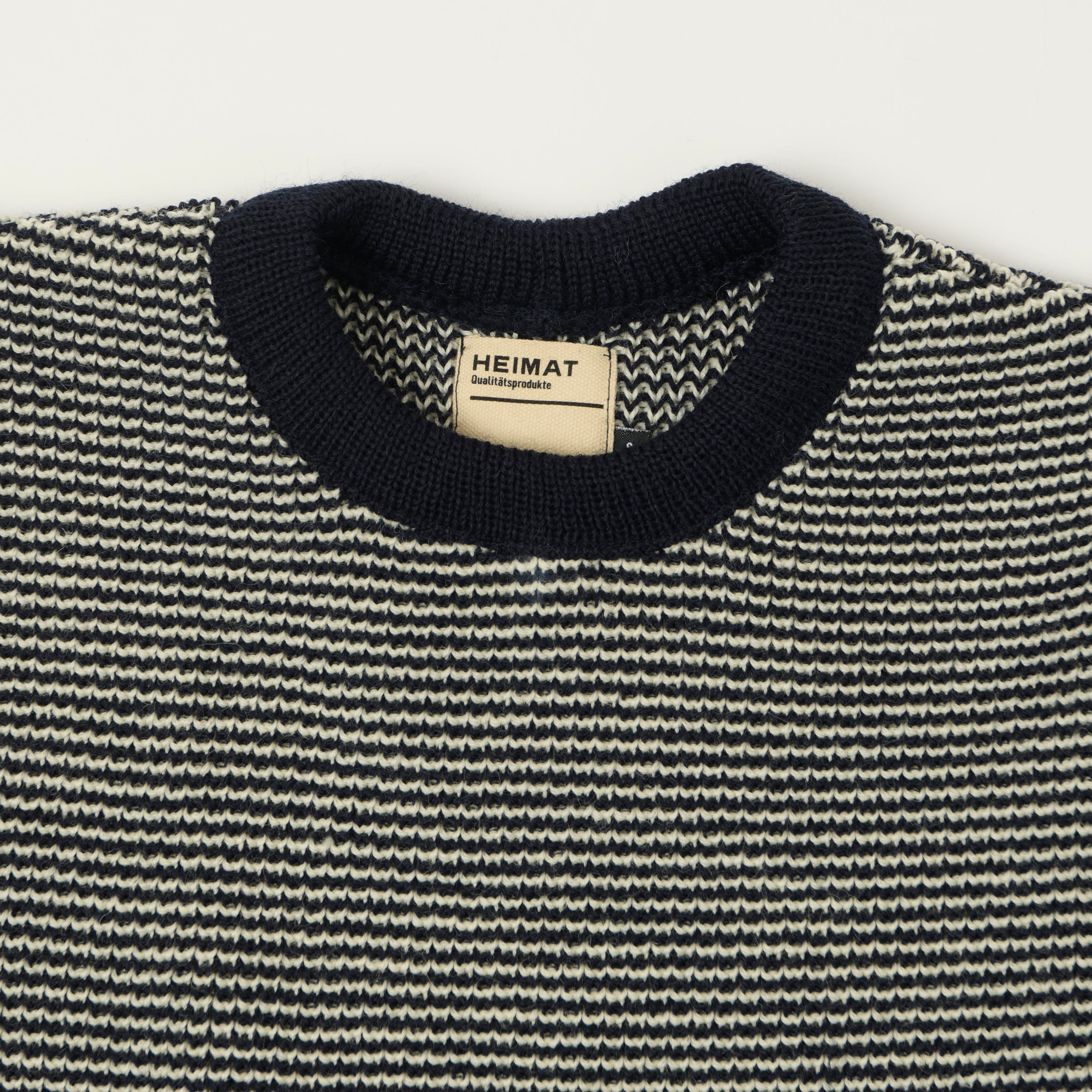 Heimat 'Rundhals' Crew Neck Jumper - Ink/Seashell