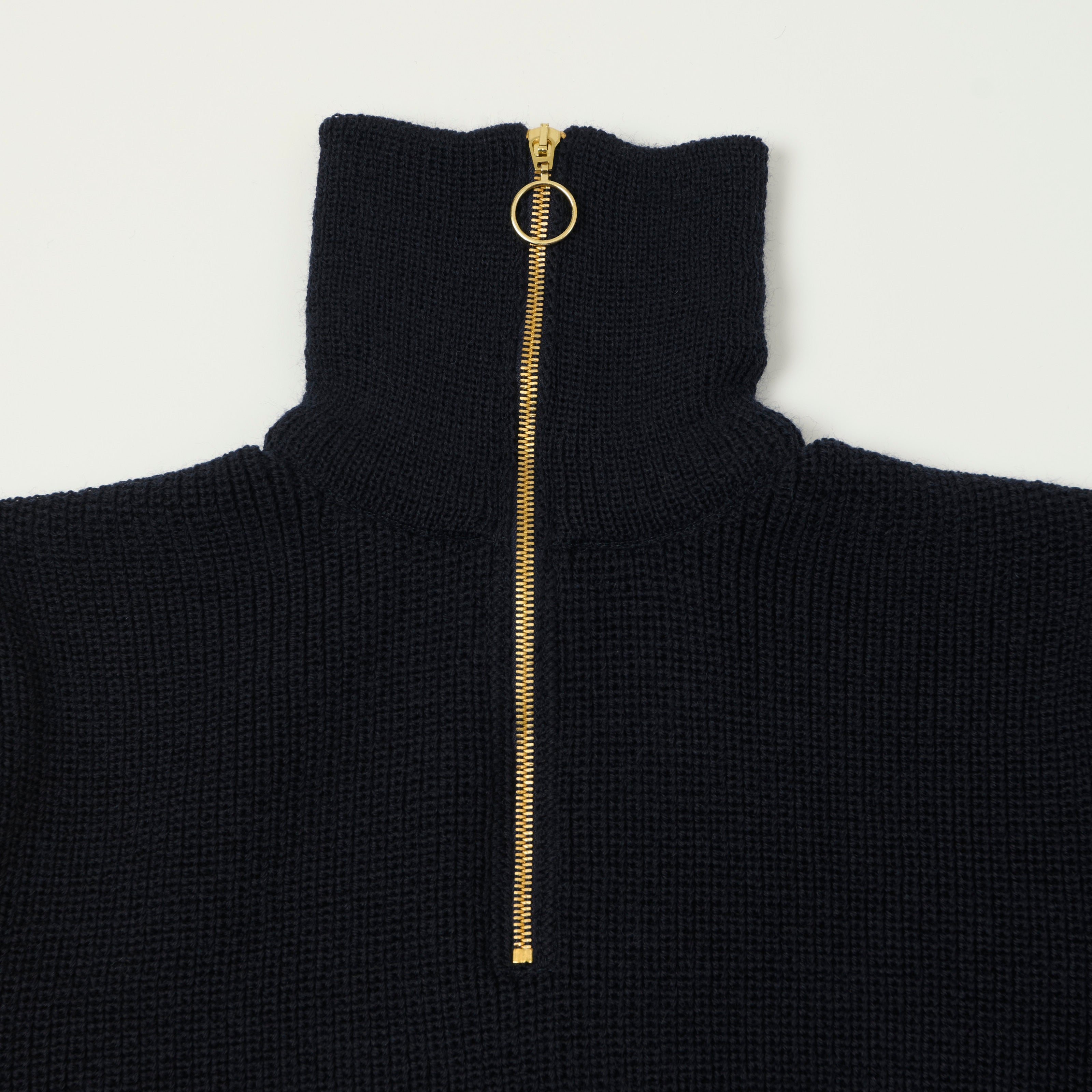 Heimat 'Segler' Quarter Zip Skipper Jumper - Ink