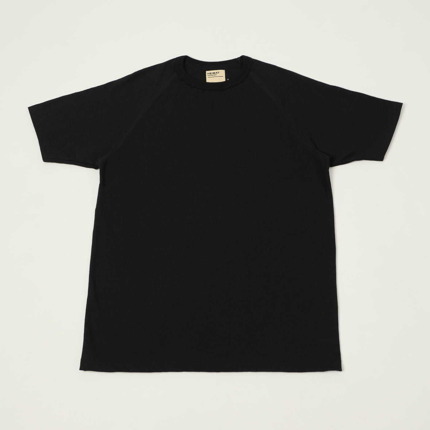 Heimat Raglan Sleeve Cotton Hemp T-Shirt - Schwarz