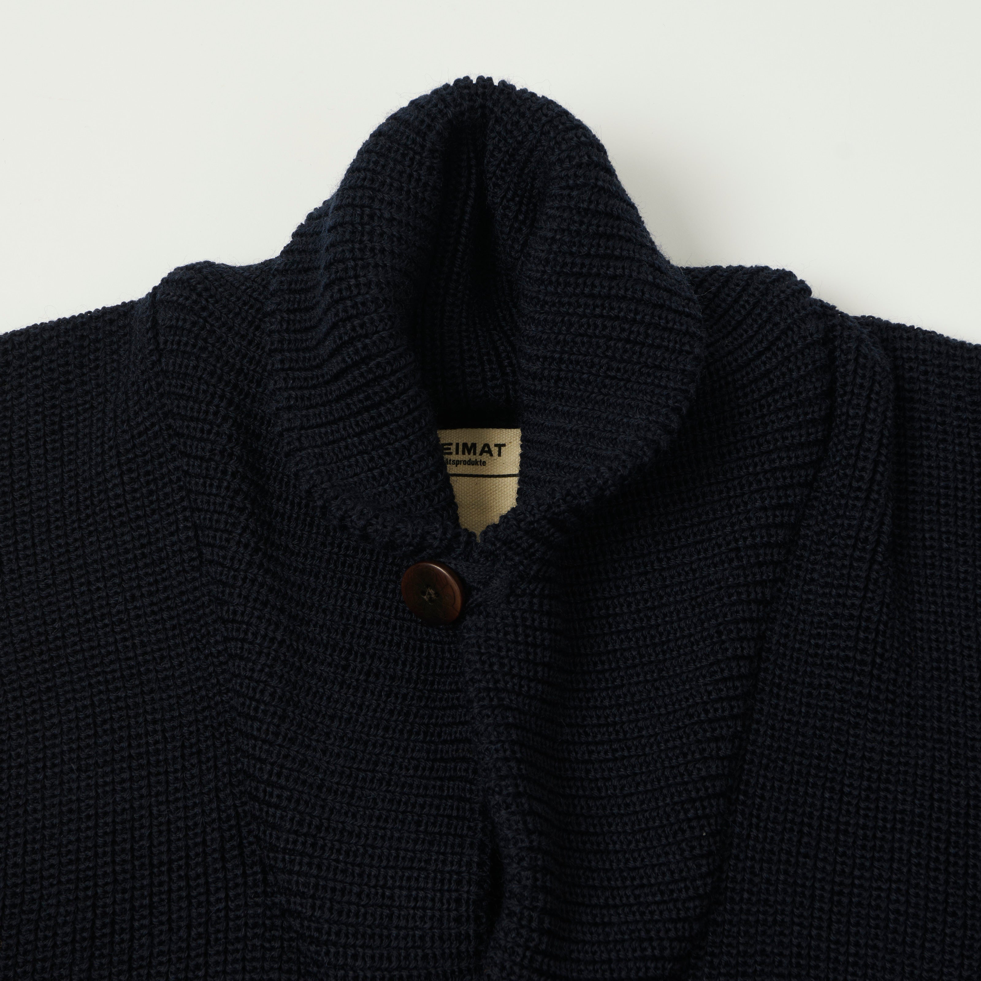 Heimat 'Eiger' Shawl Collar Cardigan - Ink