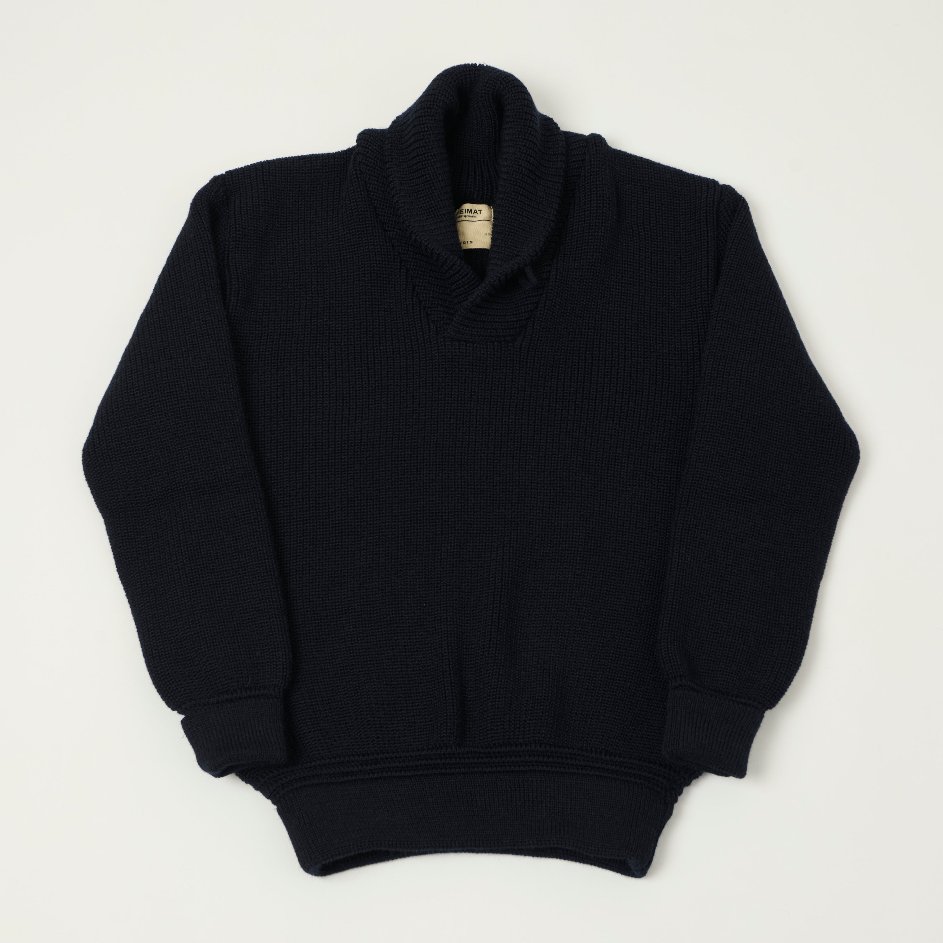 Heimat 'Eiger' Shawl Collar Pullover - Ink