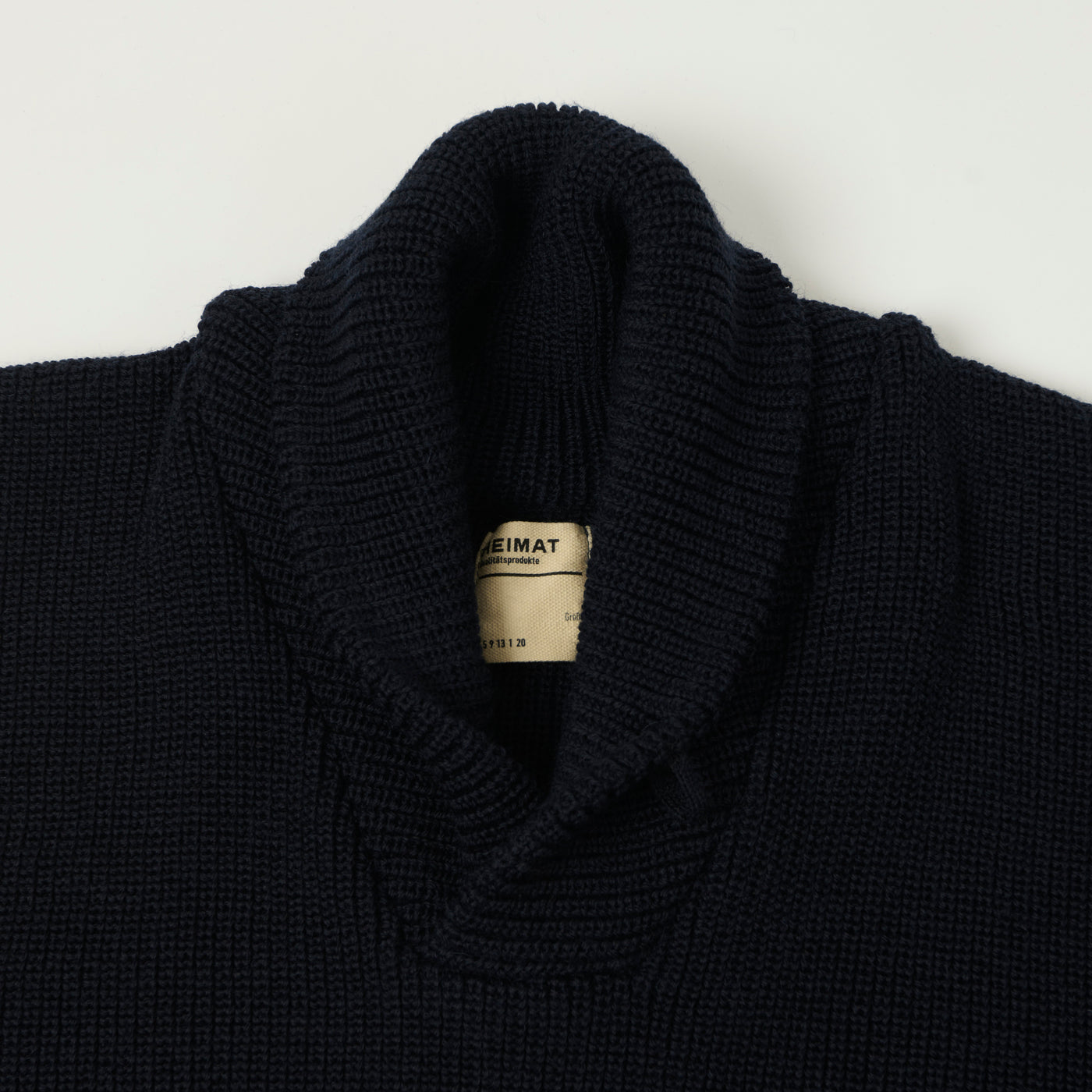 Heimat 'Eiger' Shawl Collar Pullover - Ink
