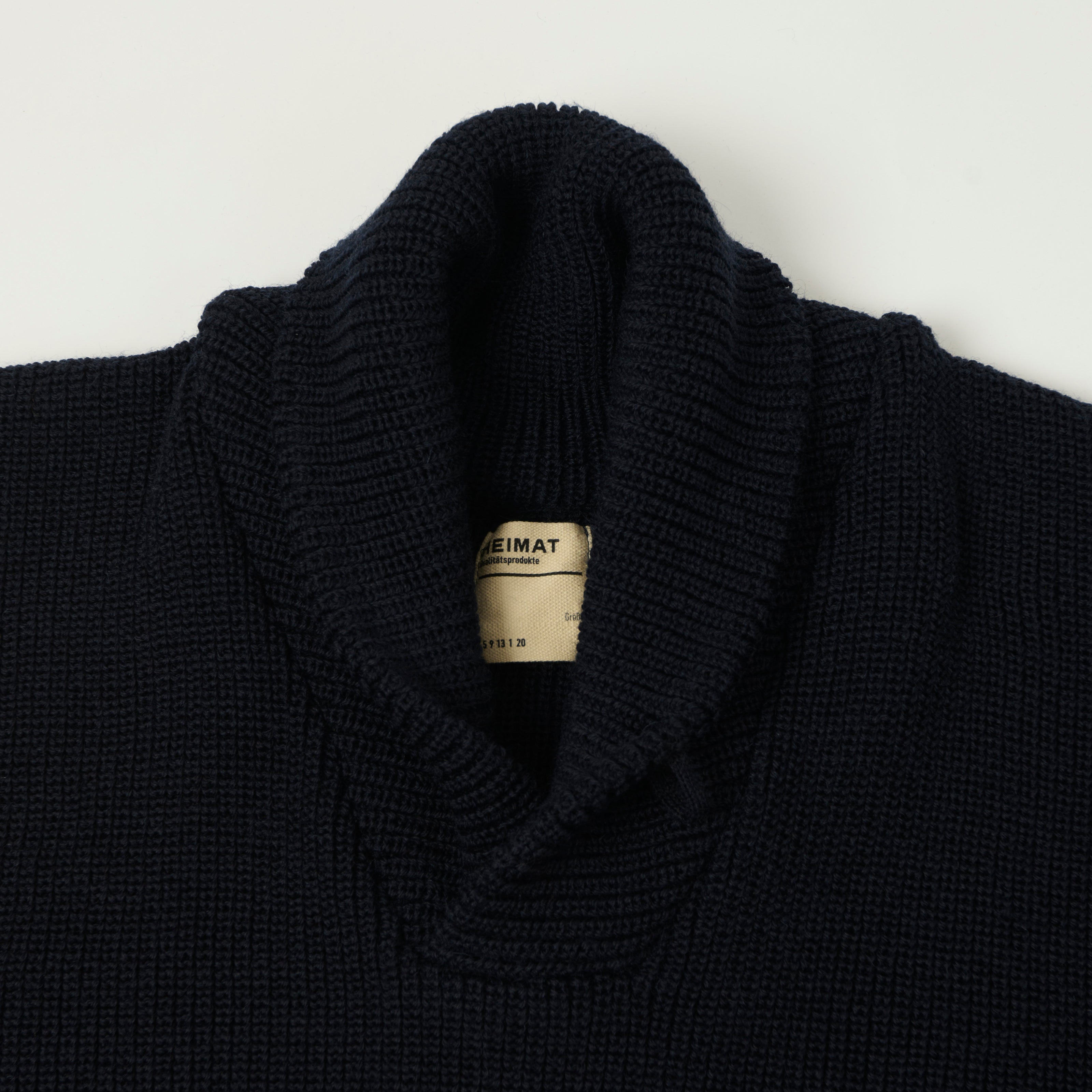 Heimat 'Eiger' Shawl Collar Pullover - Ink