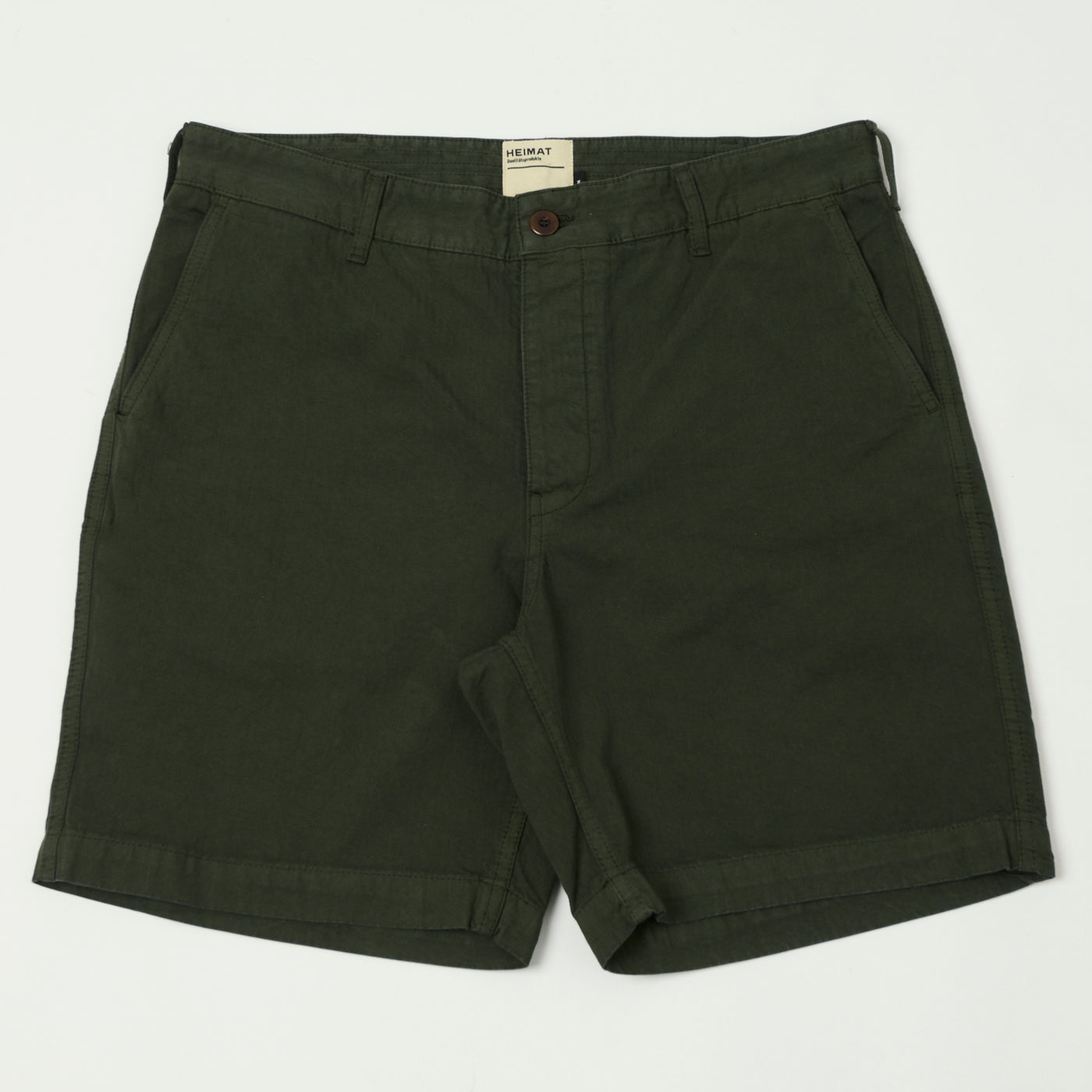 Heimat 'Journey' Herringbone Twill Shorts - Military Green