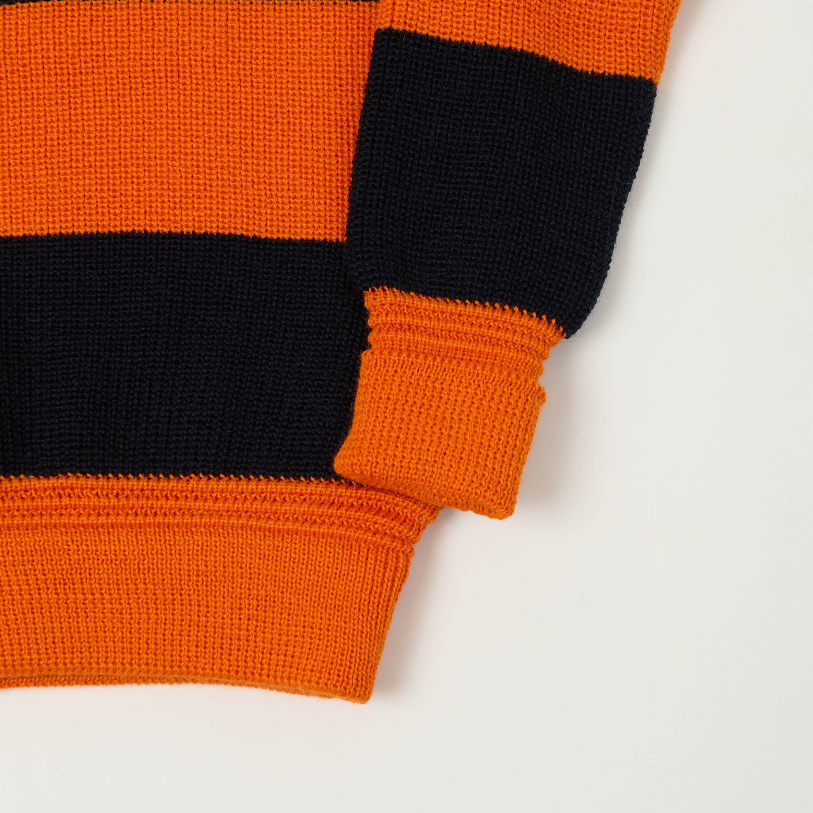 Heimat 'Rollkragen' Signal Stripe Rollneck - Ink/Rescue Orange