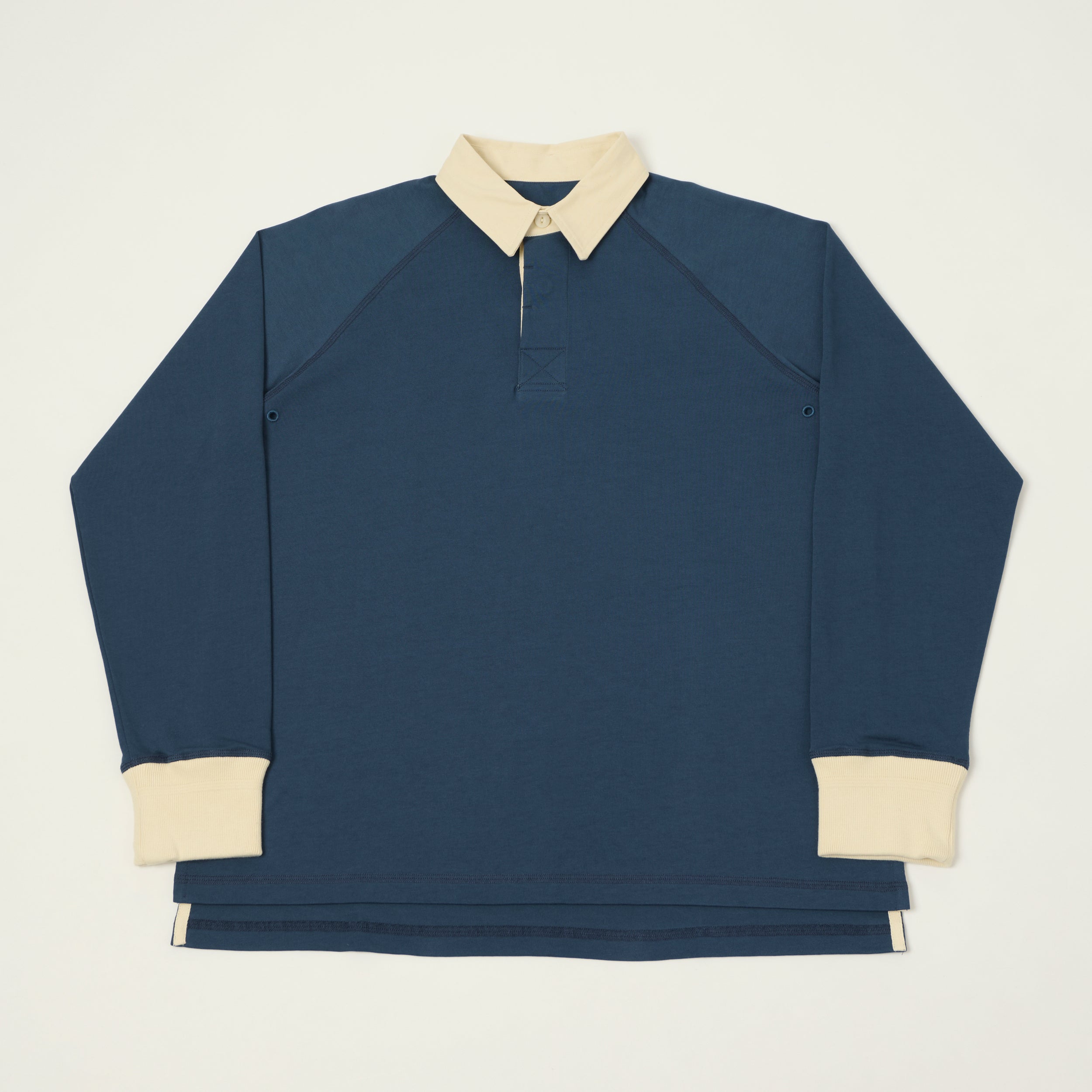 Heimat Raglan Sleeve Rugby Shirt - Trail Blue