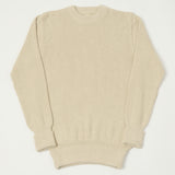 Heimat 'Rundhals' Cotton Linen Crew Neck Sweater - Seashell