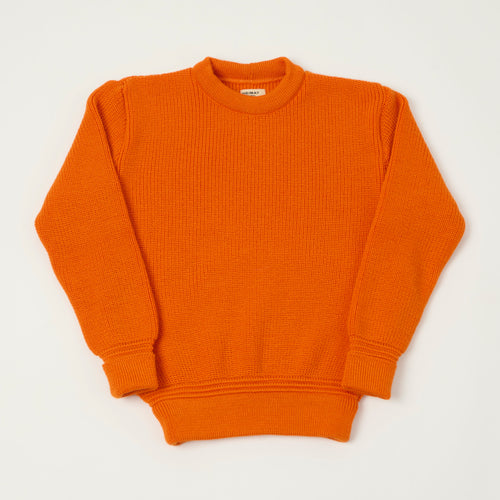 Heimat 'Rundhals' Crew Neck Jumper - Rescue Orange