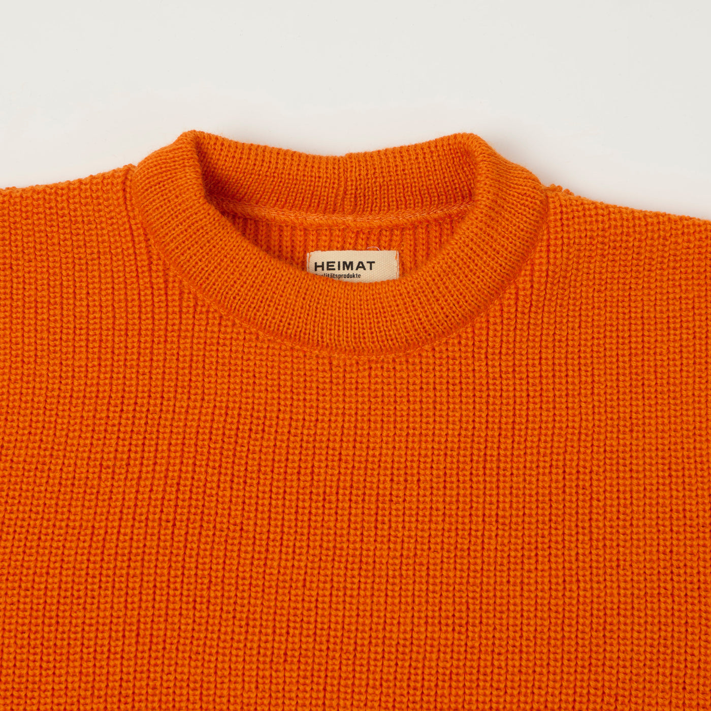 Heimat 'Rundhals' Crew Neck Jumper - Rescue Orange