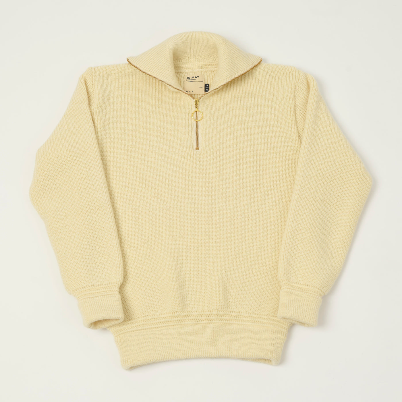 Heimat 'Segler' Quarter Zip Skipper Jumper - Seashell