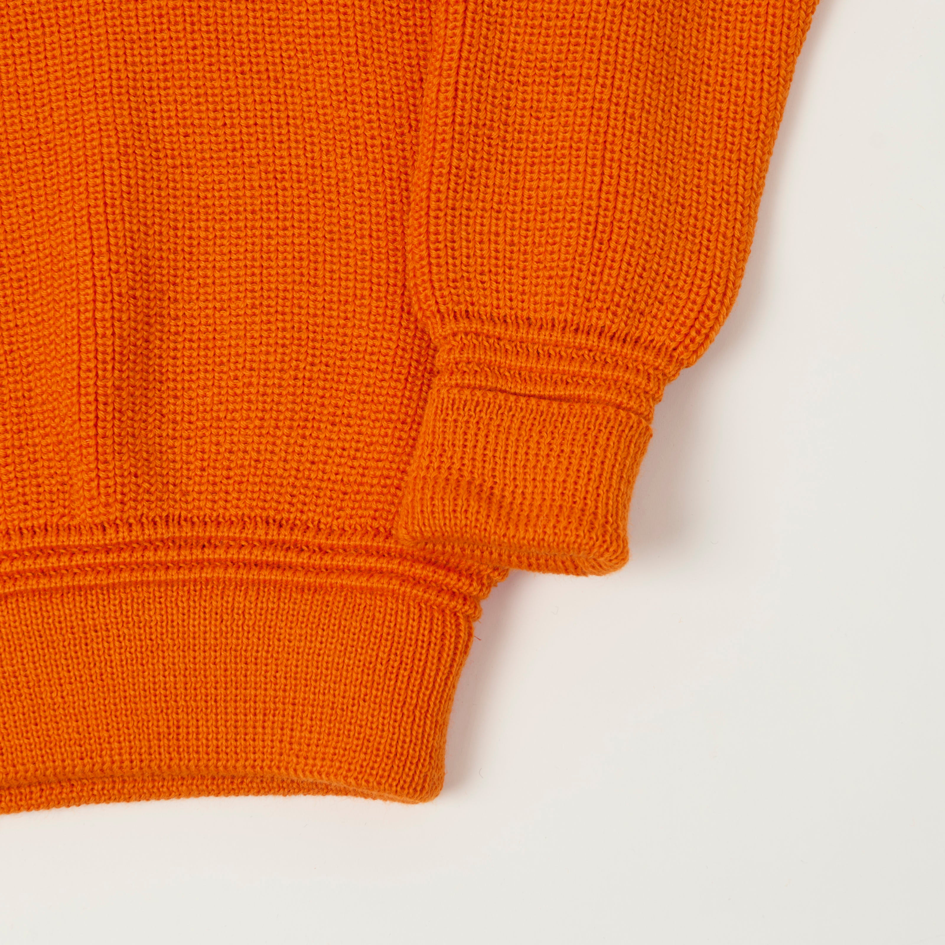 Heimat 'Segler' Quarter Zip Skipper Jumper - Rescue Orange