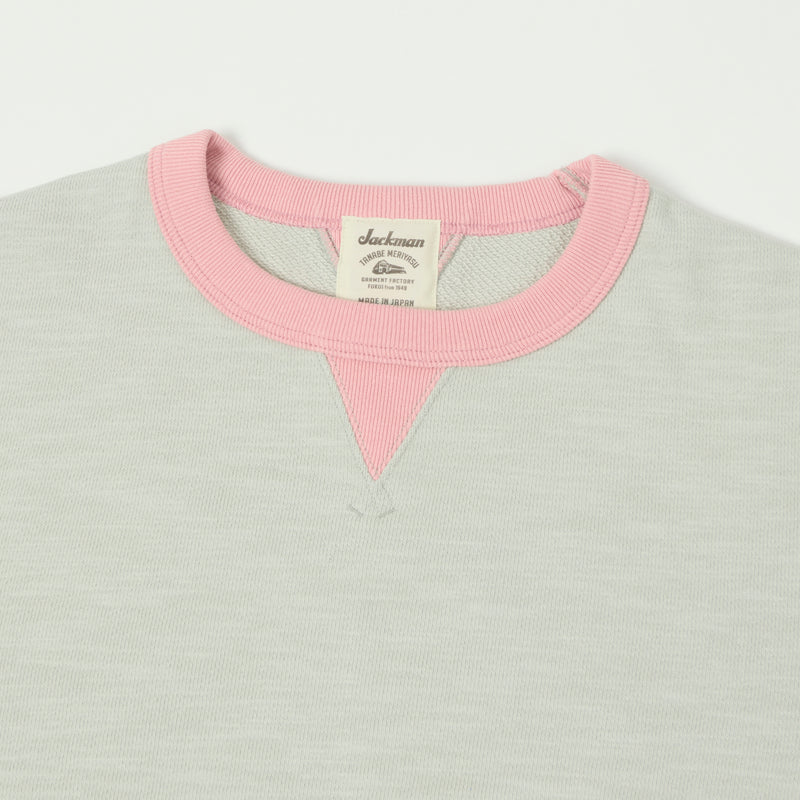 Jackman JM7292 GG Crewneck Sweatshirt - Silver/Pink