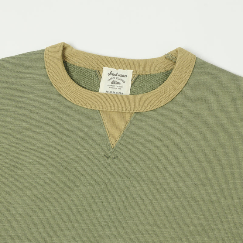 Jackman GG Crewneck Sweatshirt - Olive/Ocher