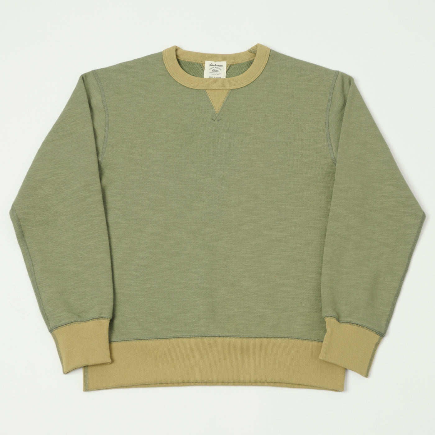 Jackman GG Crewneck Sweatshirt - Olive/Ocher