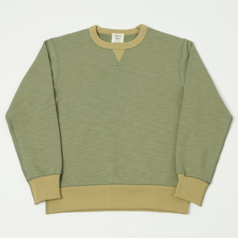 Jackman GG Crewneck Sweatshirt - Olive/Ocher