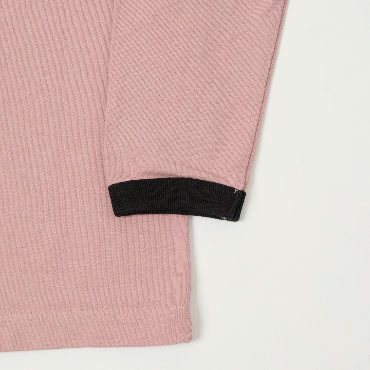 Jackman Long Sleeve Dotsume T-Shirt - Old Rose/Black