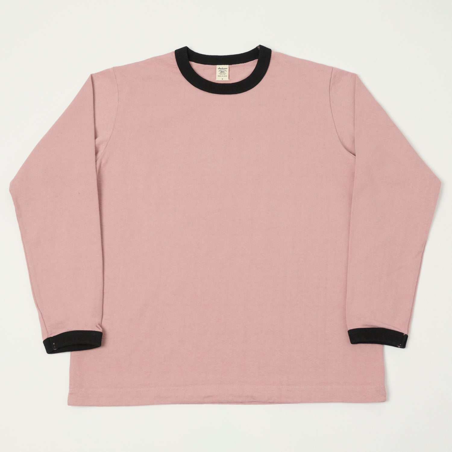 Jackman Long Sleeve Dotsume T-Shirt - Old Rose/Black