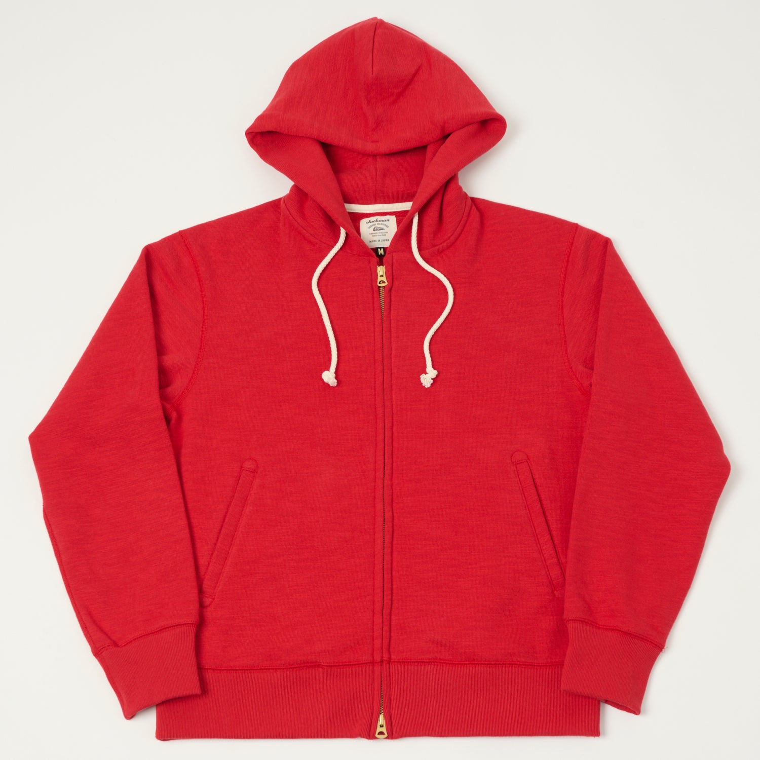 Jackman GG Zip Through Sweat Parka - Red