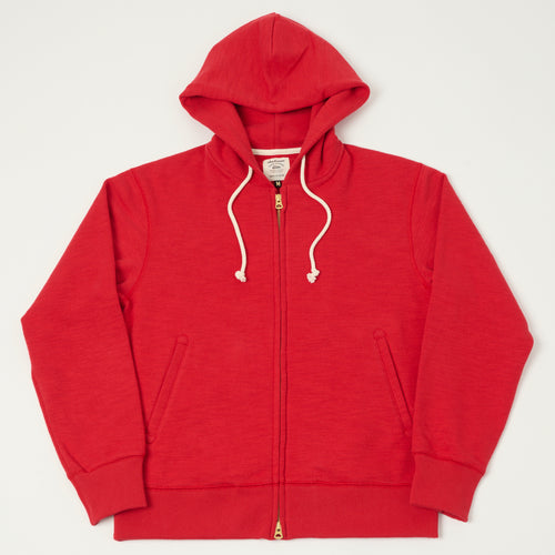 Jackman GG Zip Through Sweat Parka - Red