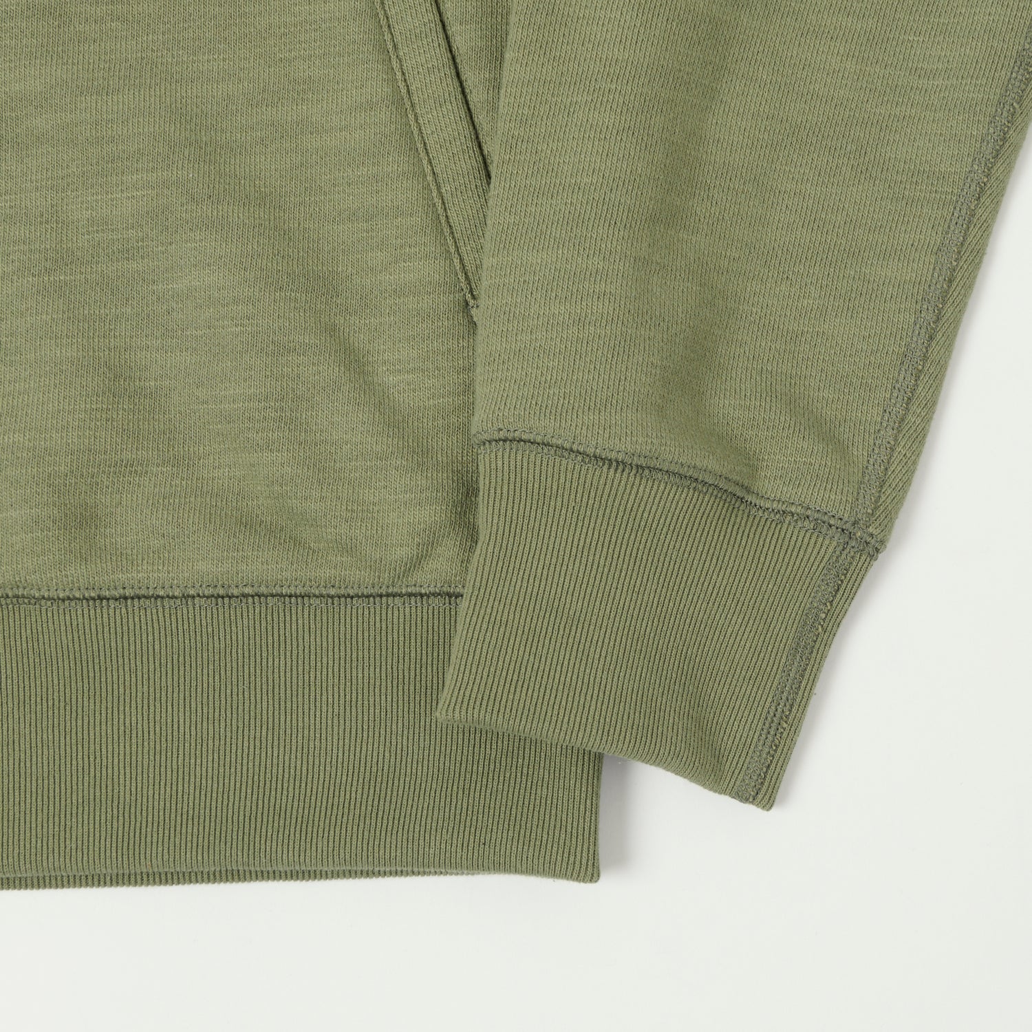 Jackman GG Zip Through Sweat Parka - Olive