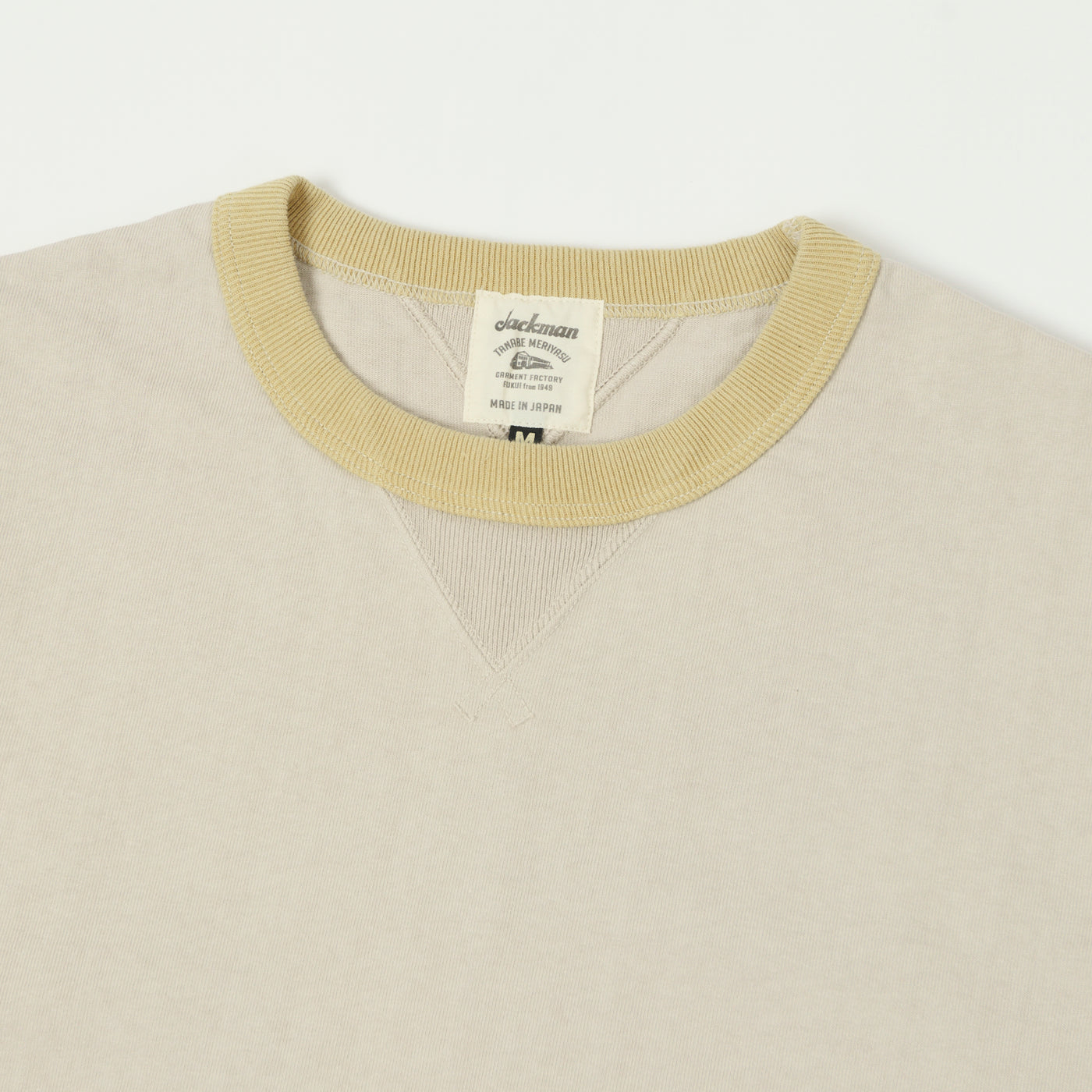 Jackman Dotsume Rib T-Shirt - Dusty Base/Butter