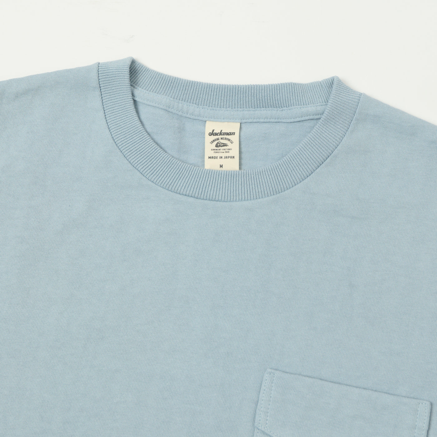 Jackman Dotsume Pocket T-Shirt - Pale Sax