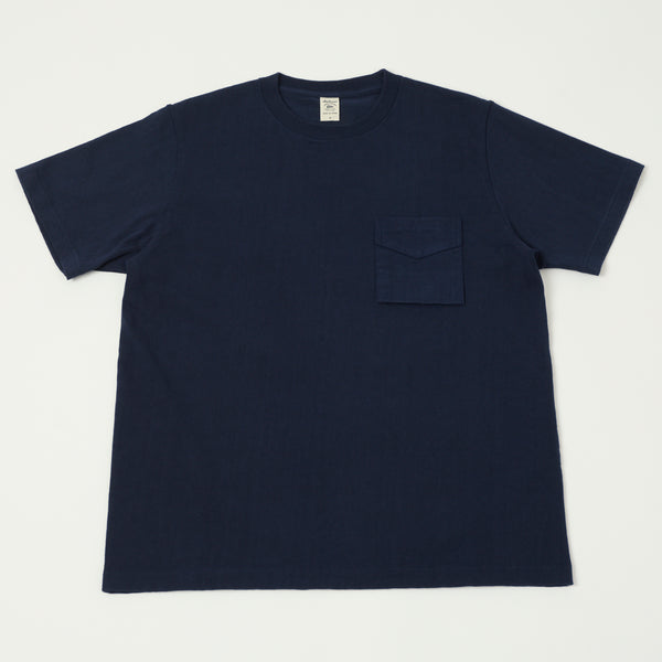 Jackman Dotsume Pocket Tee - Navy