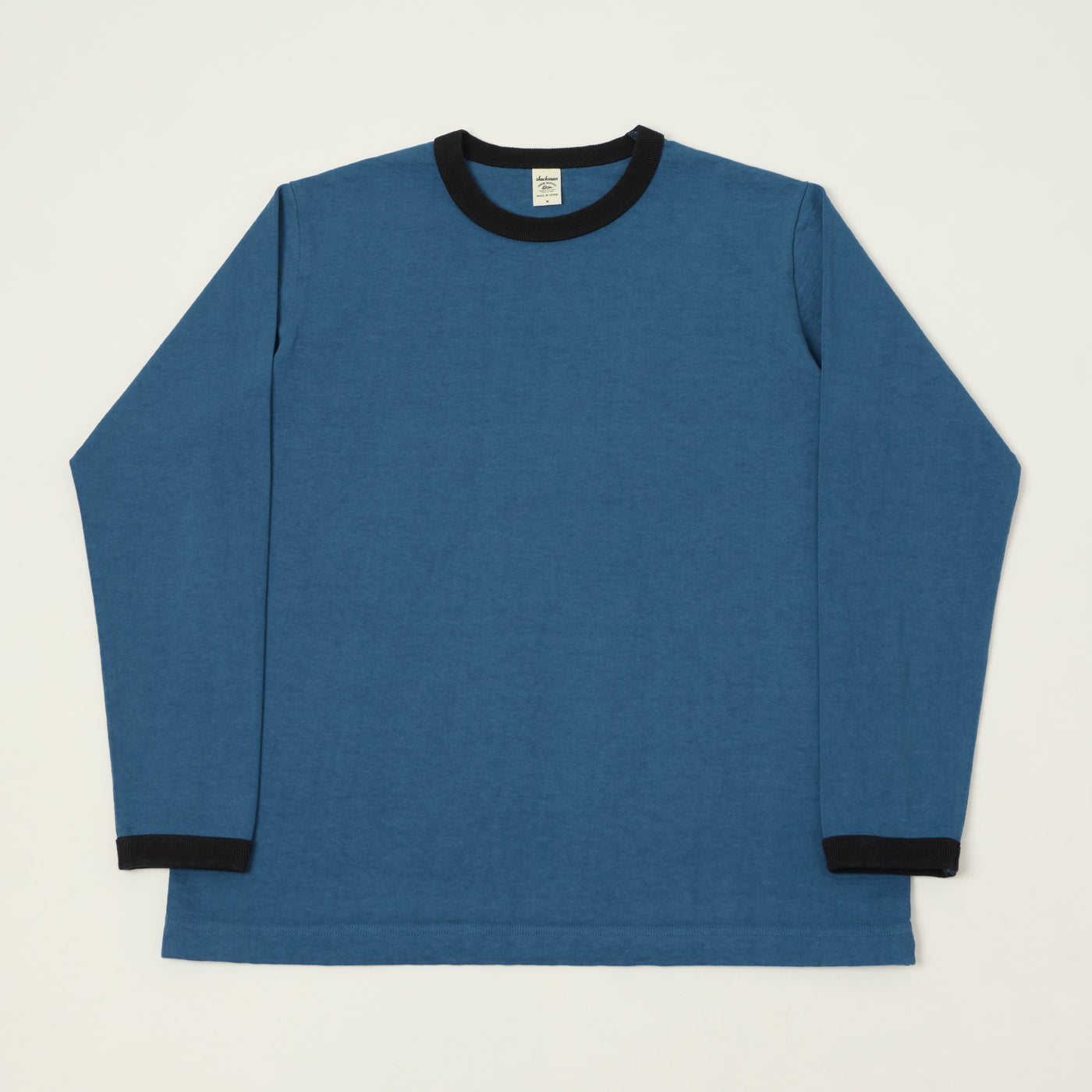 Jackman Long Sleeve Dotsume T-shirt - Blue/Black