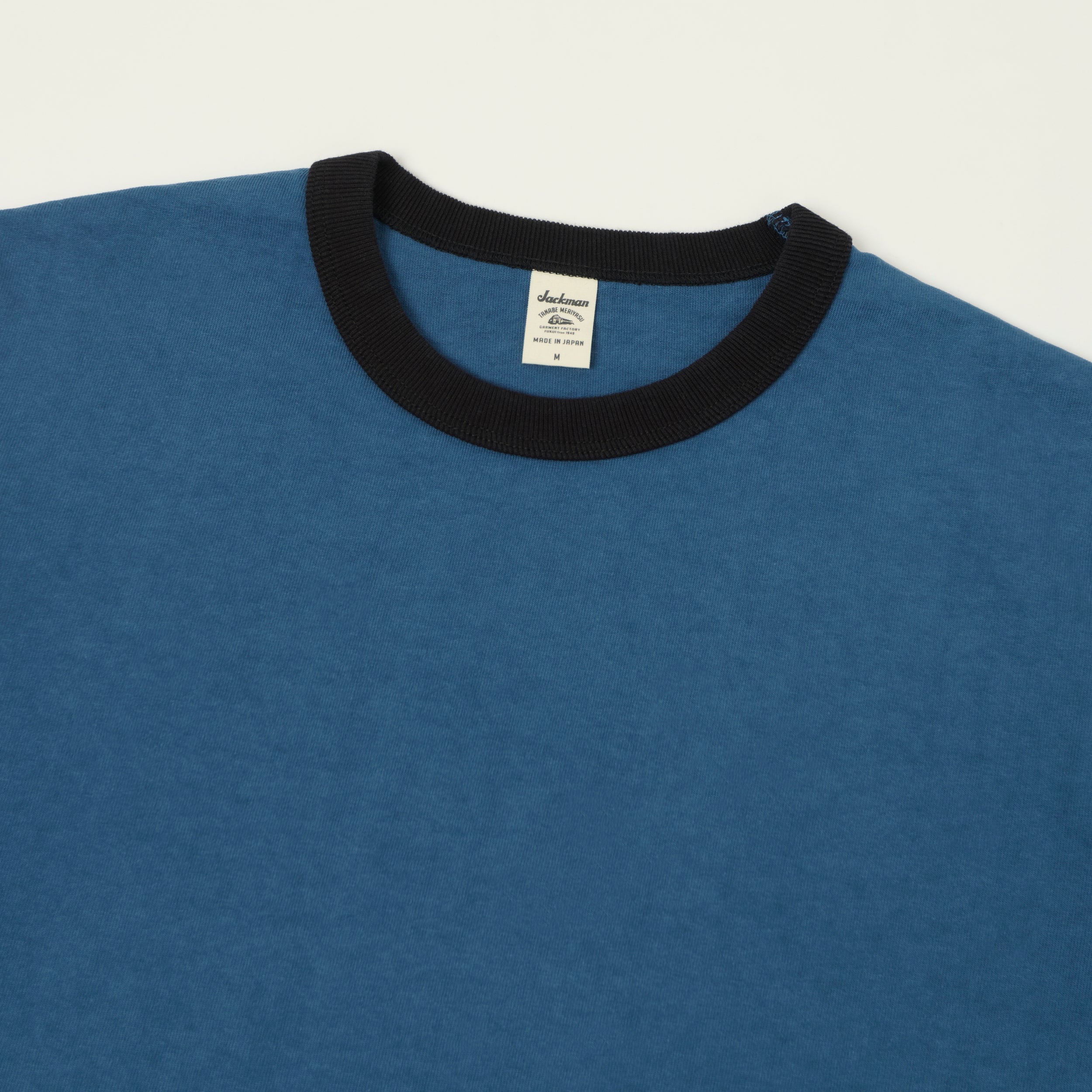 Jackman Long Sleeve Dotsume T-shirt - Blue/Black