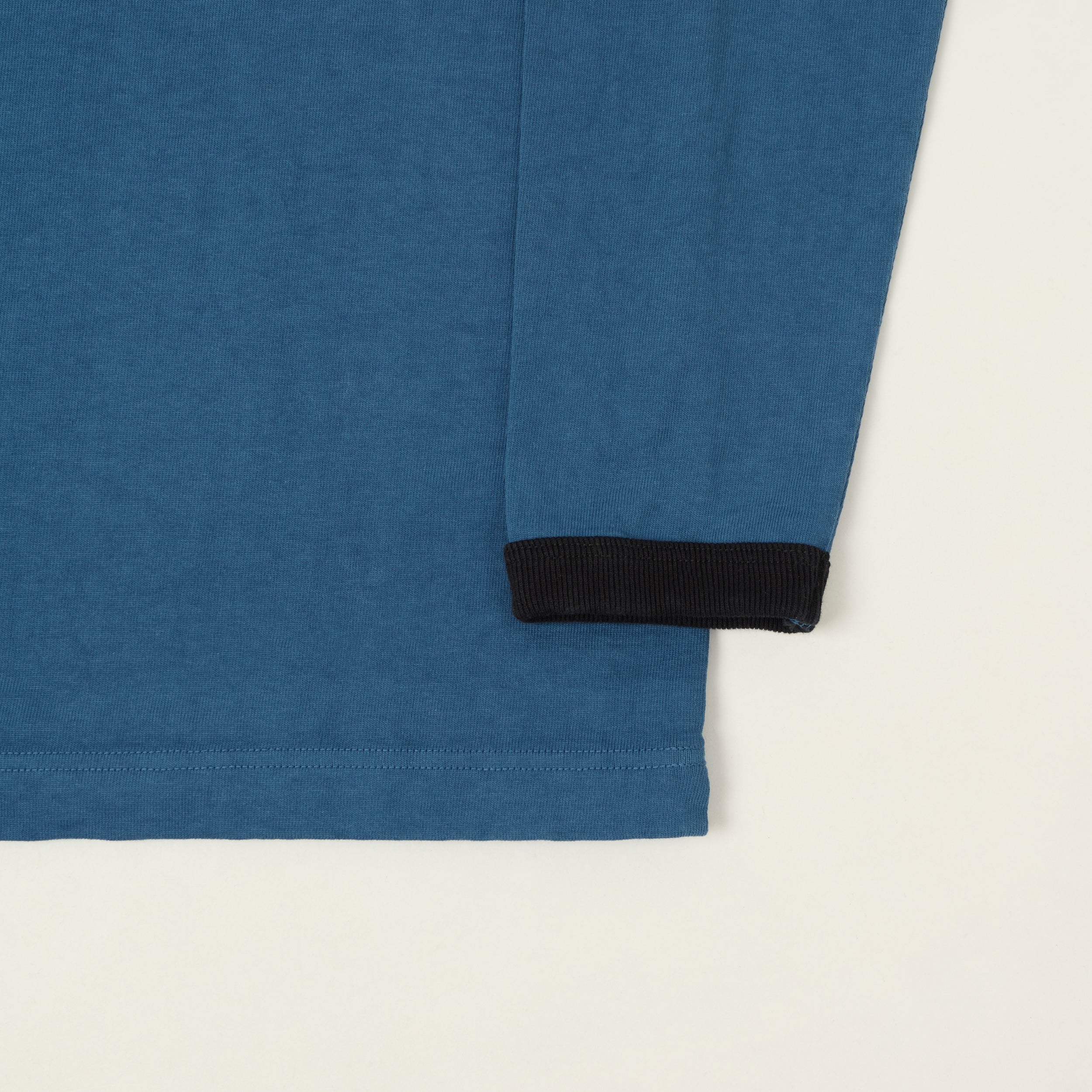 Jackman Long Sleeve Dotsume T-shirt - Blue/Black