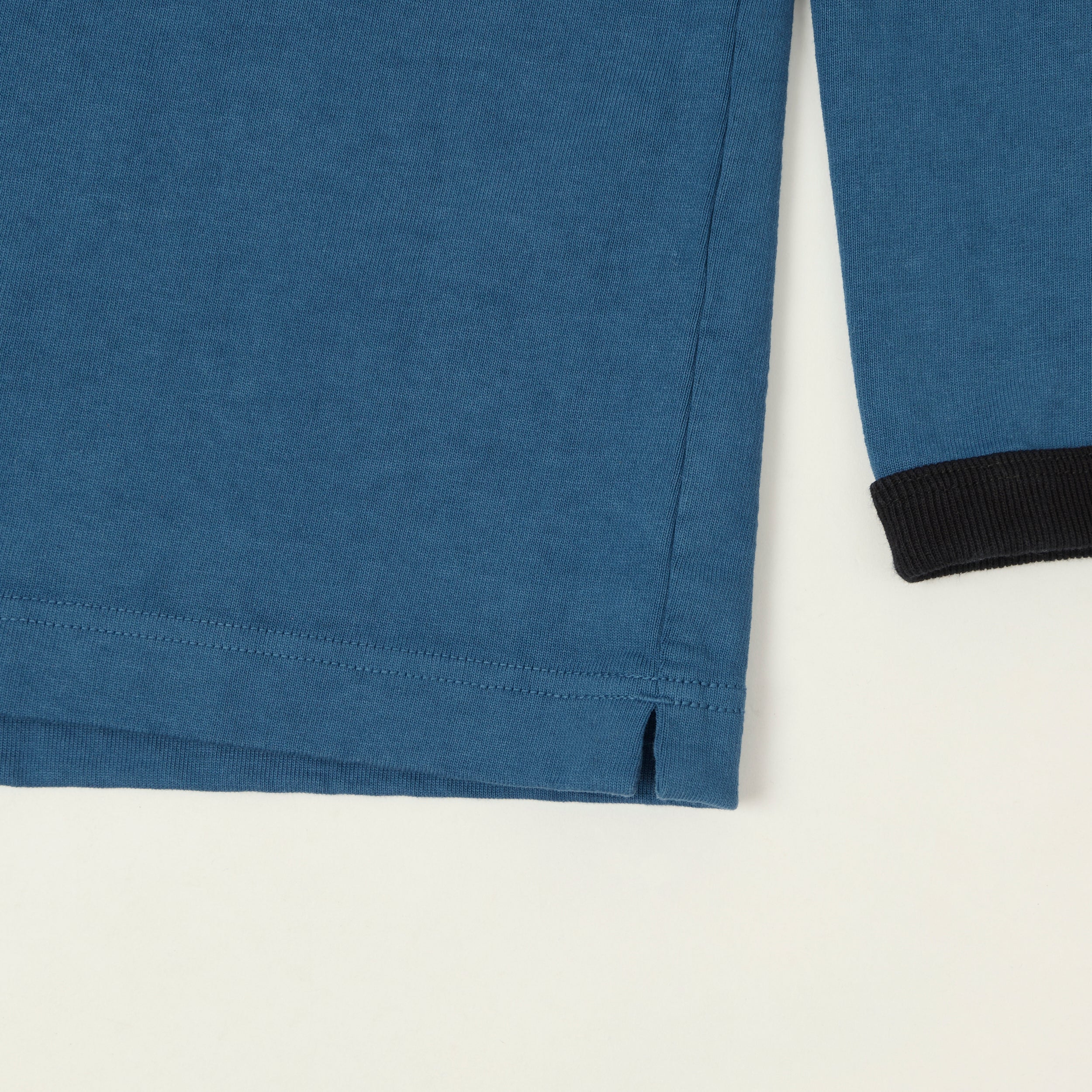 Jackman Long Sleeve Dotsume T-shirt - Blue/Black