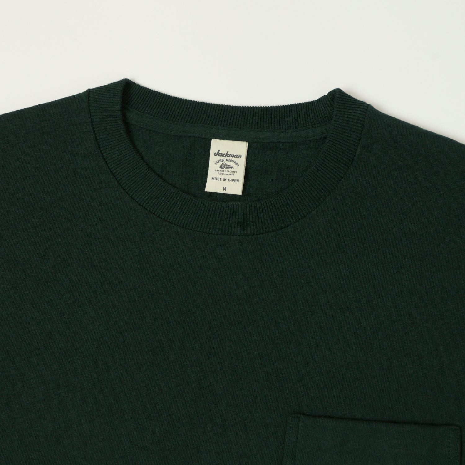 Jackman Dotsume Pocket T-Shirt - Dark Ivy