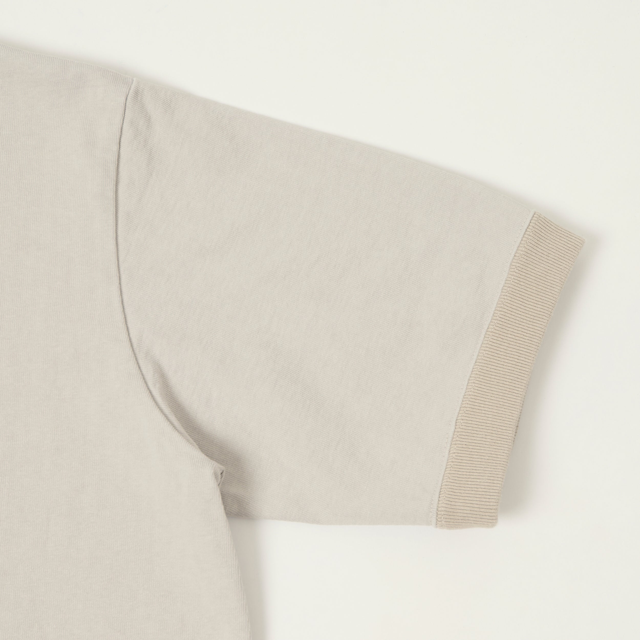 Jackman Dotsume Rib T-Shirt - Retro Silver/Dark Beige