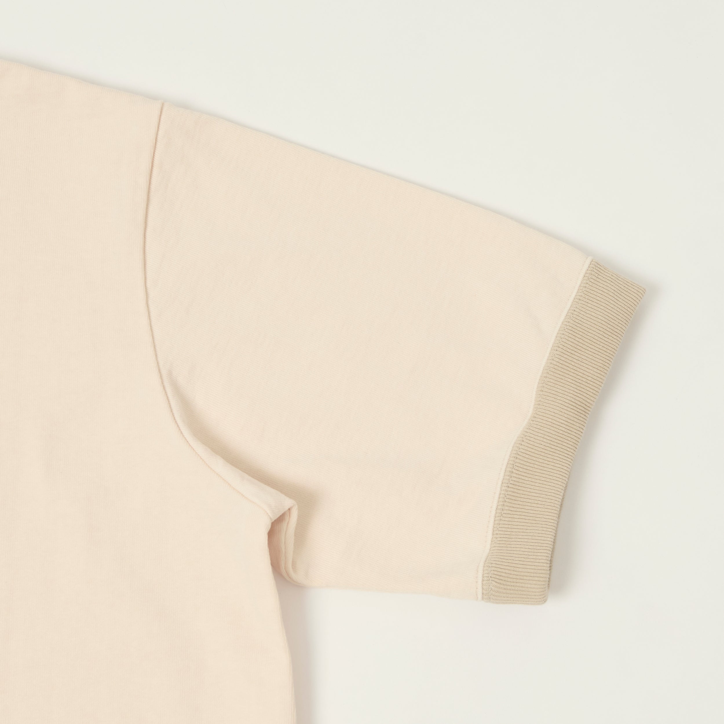 Jackman Dotsume Rib T-Shirt - Shell Pink/Dark Beige