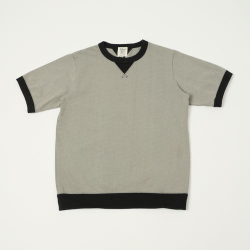 Jackman Dotsume Rib T-Shirt - Lizard Green/Black