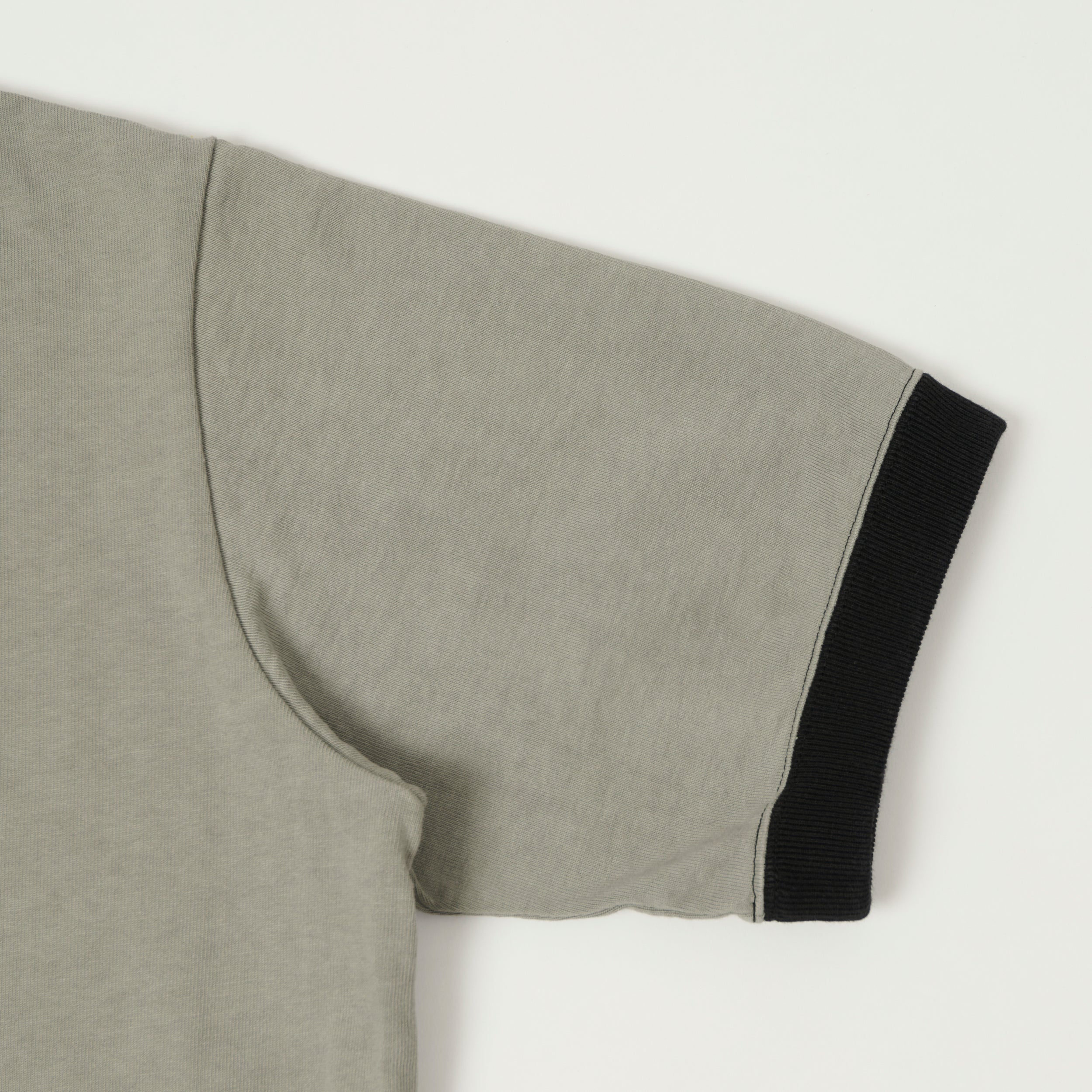 Jackman Dotsume Rib T-Shirt - Lizard Green/Black
