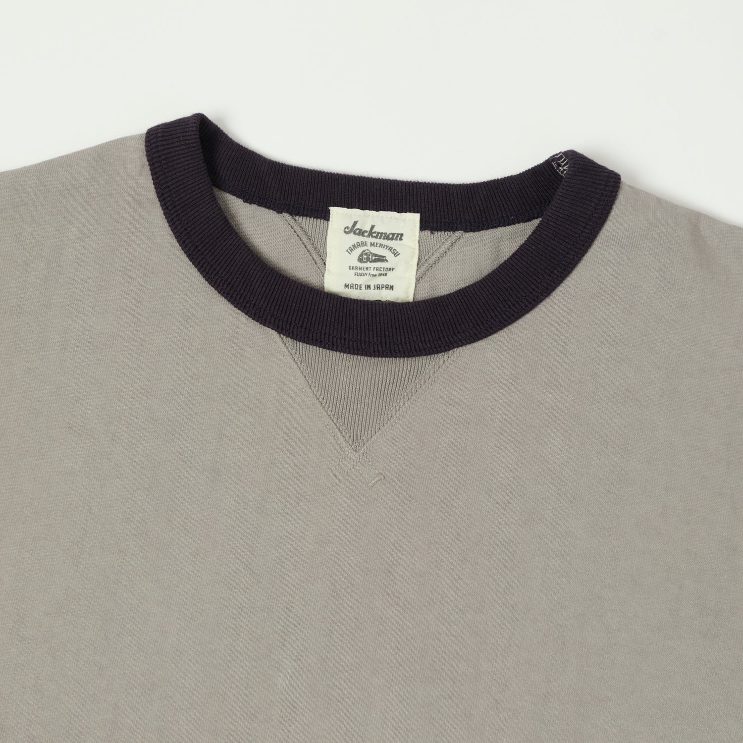 Jackman Dotsume Rib T-Shirt - Grey/4C