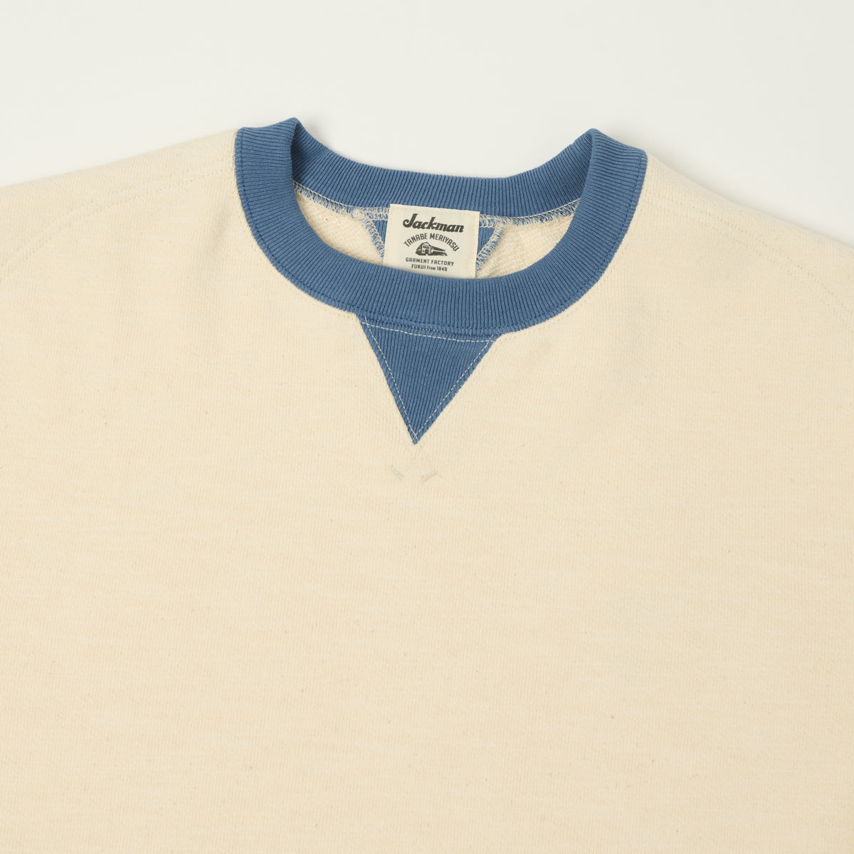Jackman GG Crewneck Sweatshirt - Ecru/Retro Sax