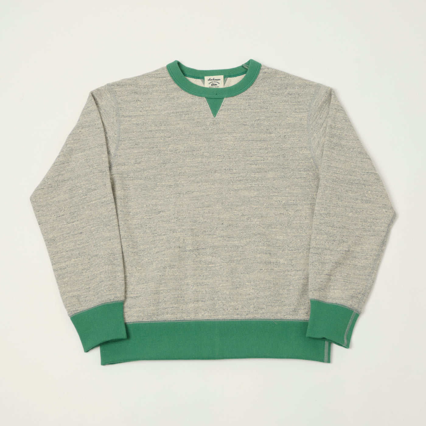 Jackman GG Crewneck Sweatshirt - Heather Grey/Green