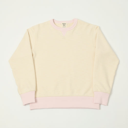 Jackman GG Crewneck Sweatshirt - Ecru/Pink