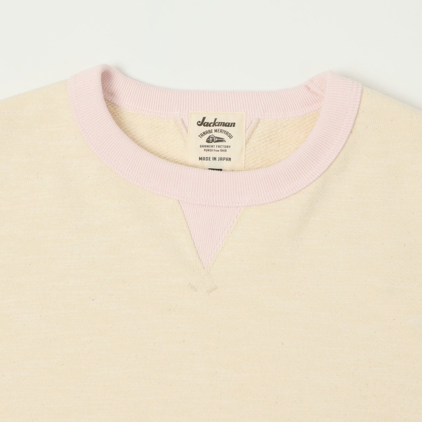 Jackman GG Crewneck Sweatshirt - Ecru/Pink