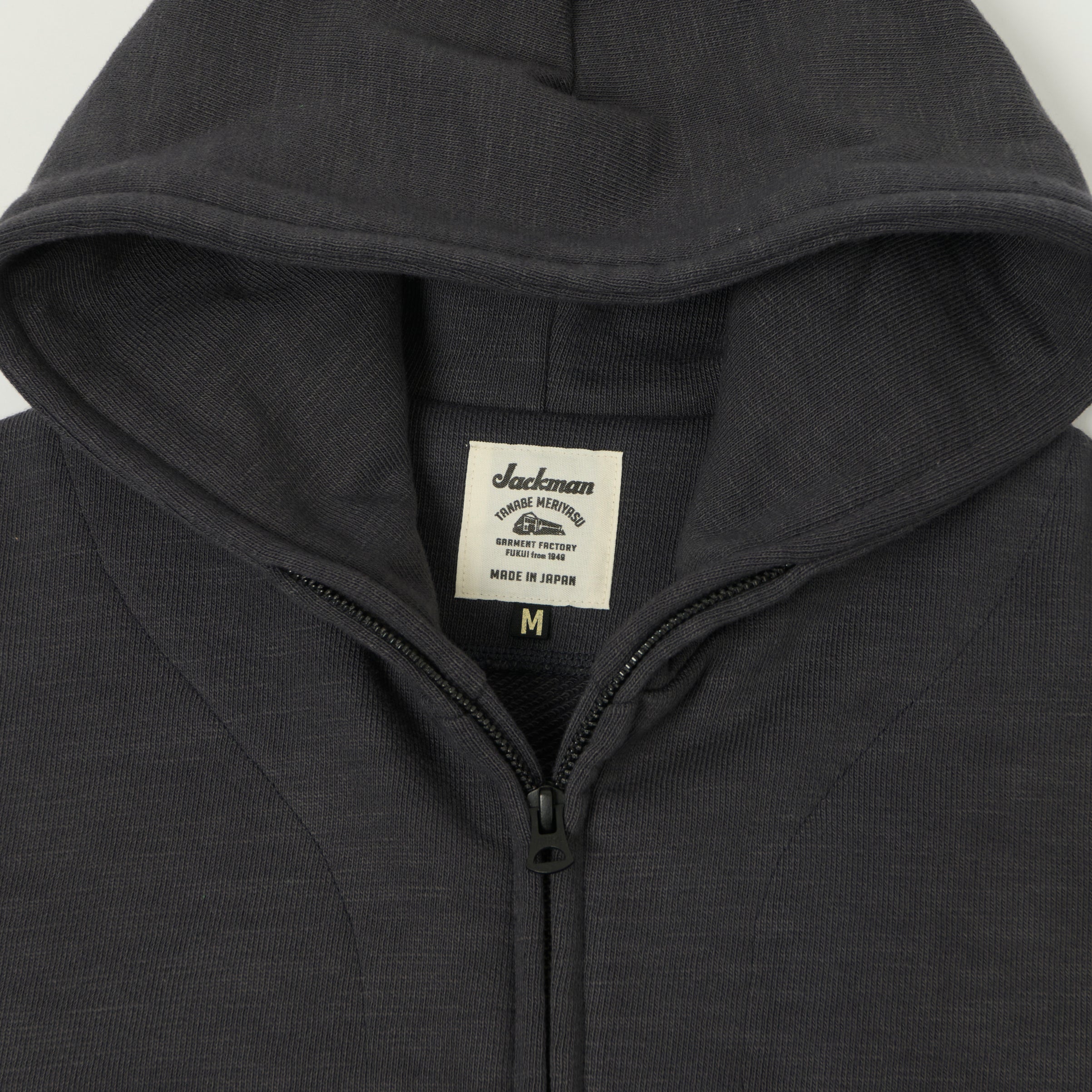 Jackman GG Zip Through Hoodie - Ink Black