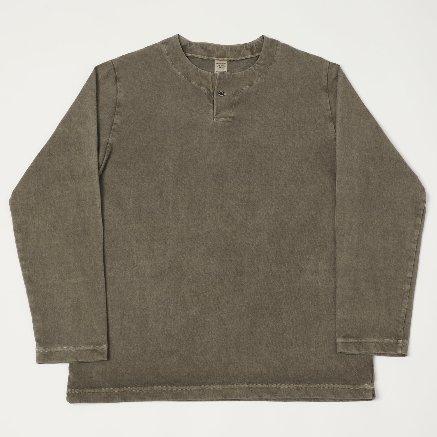 Jackman Long Sleeve Henley - Fade Sepia