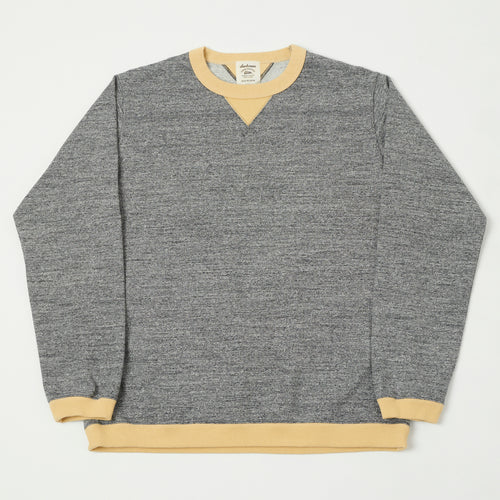 Jackman Long Sleeve Dotsume Rib T-Shirt - Charcoal/Butter